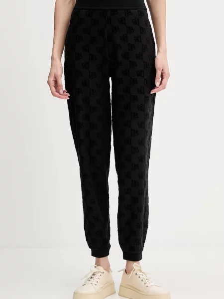 Hlače HUGO TERRYMONOGRAM_PANTS črna