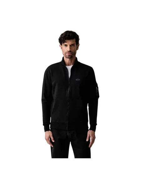 Bluza rozpinana Alpha Industries czarna