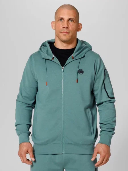 Bluza Pitbull rozpinana z kapturem Explorer zielona