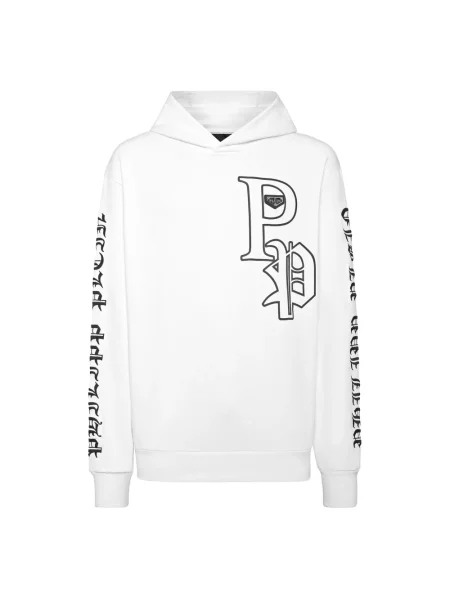 Bluza z kapturem Philipp Plein z kapturem biała