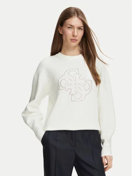 Guess Sweter Kremowy beżowy