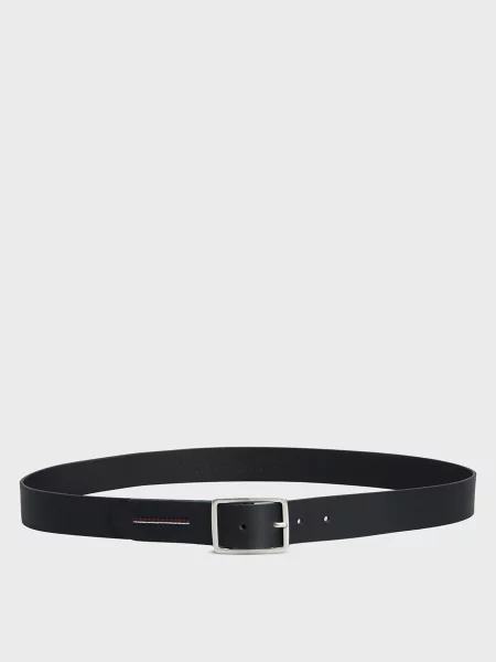 Кожаный ремень Tommy Hilfiger с пряжкой синий