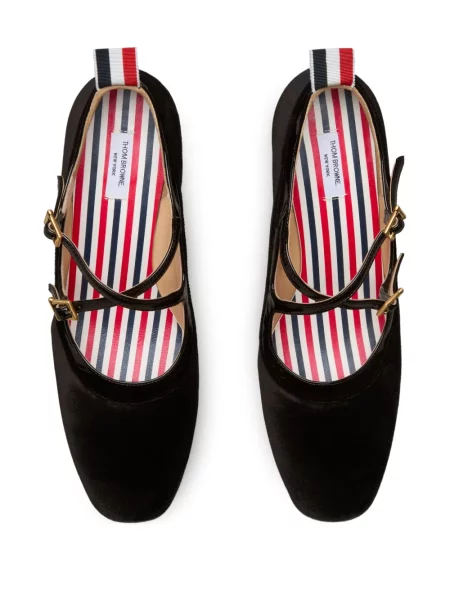 Pantofi cu toc Thom Browne cu cataramă negru