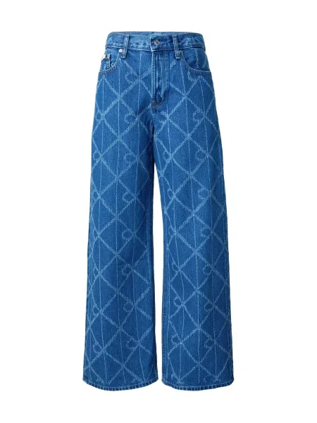 Calvin Klein Jeans Jeans hlače LOW RISE BAGGY CK AT Baggy Fit modra