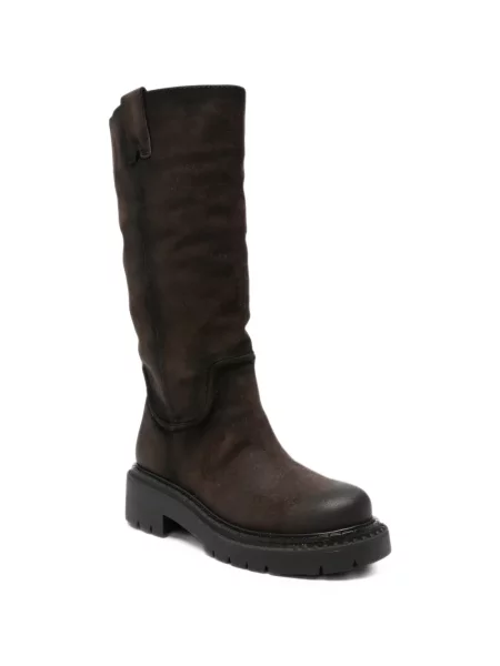 Botine Ash din piele de căprioară chunky maro