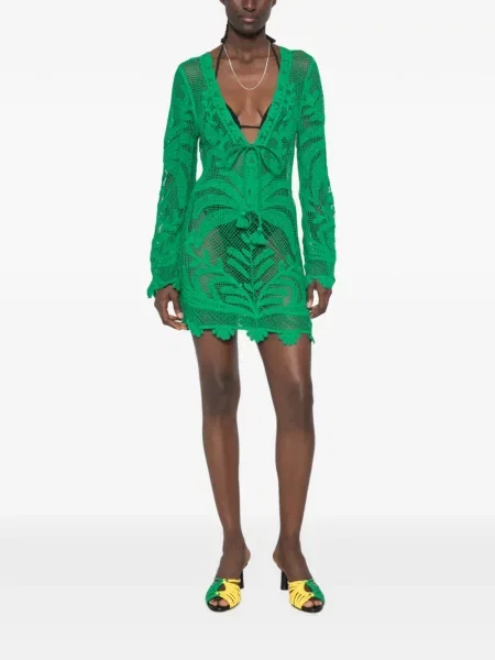 Rochie mini Farm Rio tricotate verde