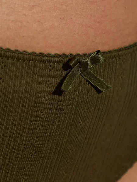 Kötött brief bugyi Mm6 Maison Margiela autogrammal zöld