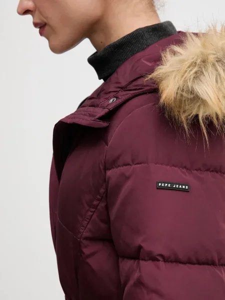 Джинсовая куртка Pepe Jeans бордовая