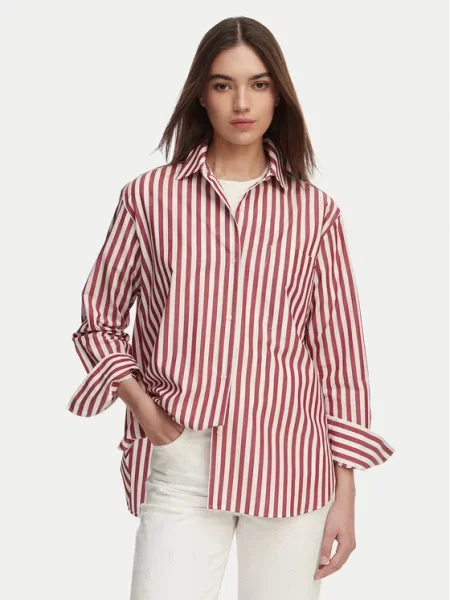 TOMMY HILFIGER Blúzka ESS nebielená / čerešňová červená