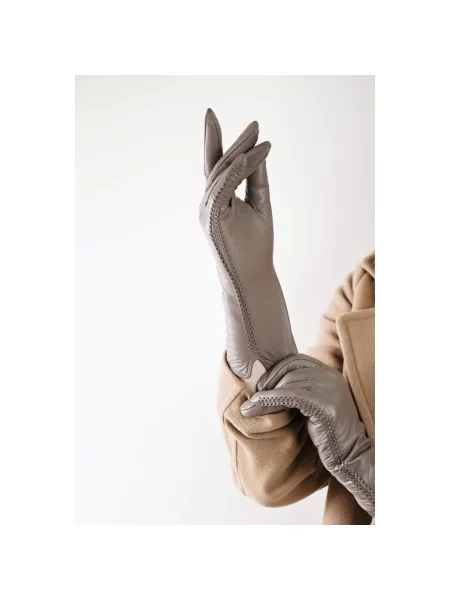 Рукавички шкіряні Estro сірі