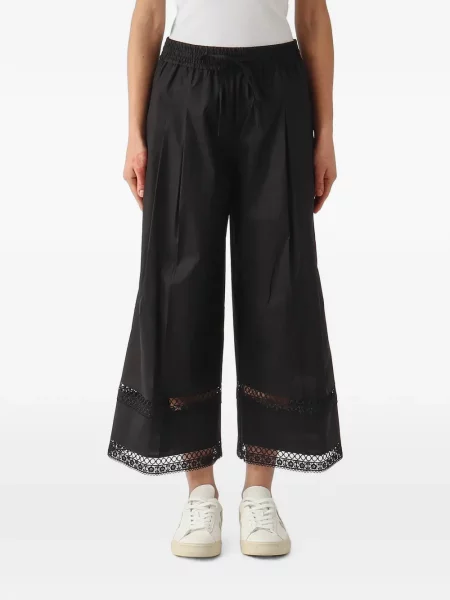 Pantaloni Twinset din dantelă negru