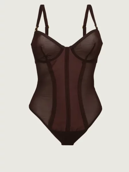 Elisabetta Franchi De satin body maro