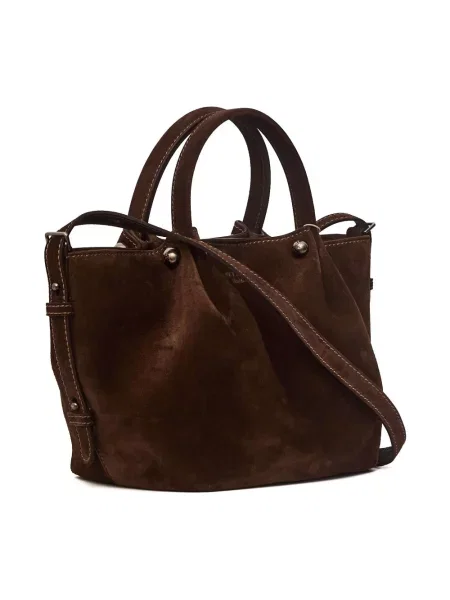 Shopperka Weekend Max Mara skórzana brązowa
