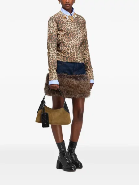 Pulover Marc Jacobs cu imagine cu model leopard maro