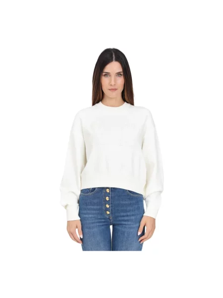 Krótki sweter Elisabetta Franchi biały