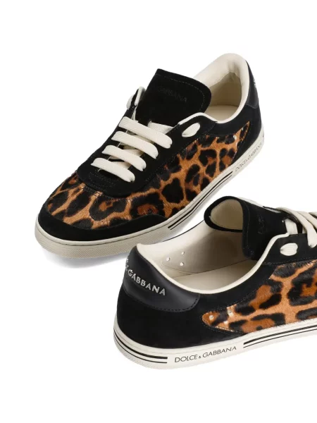 Sneakerși Dolce & Gabbana cu imagine cu model leopard maro