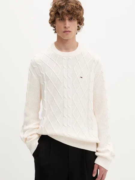 Tommy Jeans Pulover alb