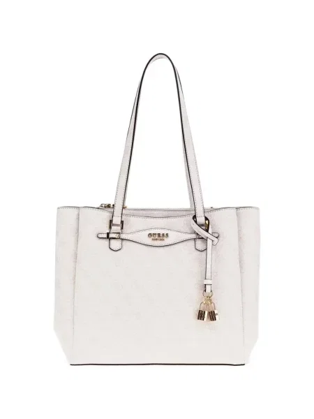 Geantă shopper Guess cu imagine alb