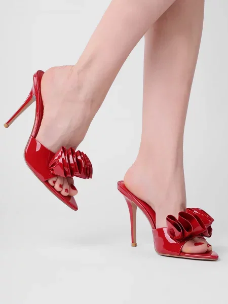 Кожаные сабо Miraton красные