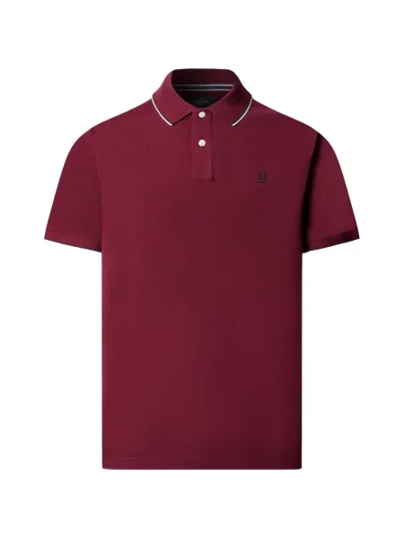 Scurt tricou polo Hackett London cu broderie roșu