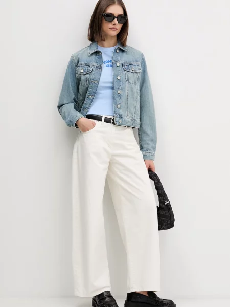 Tommy Jeans geacă de blugi de damă din denim albastru