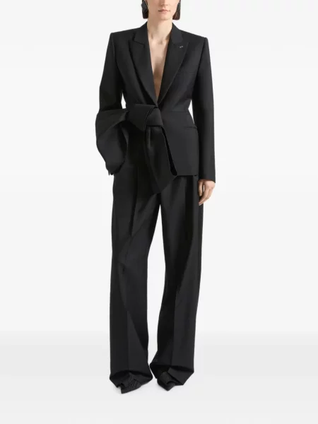Geacă Givenchy cu funde de lână negru