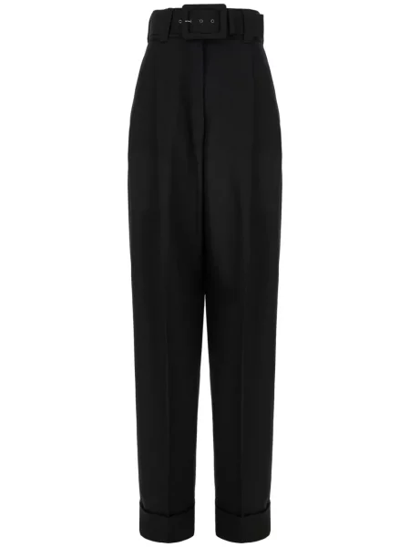 Pantaloni Max Mara de lână negru
