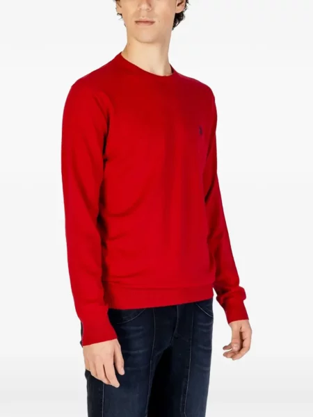 Pulover U.s. Polo Assn. cu broderie roșu