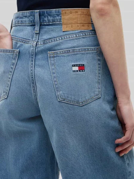 Jeansy Wide & krój loose fit z mieszanka bawełny model CLAIRE' Tommy Jeans niebieskie