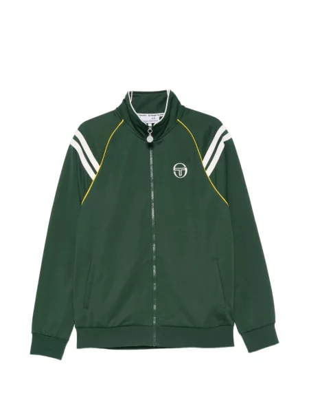 Geacă Sergio Tacchini cu dungi alergare cu autograf verde