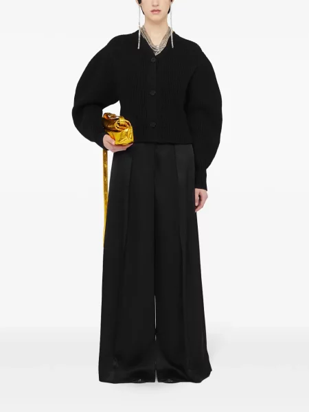 Lung cardigan Jil Sander negru