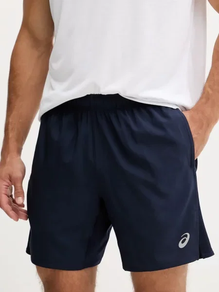 Къс панталон за бягане Asics тъмносиньо
