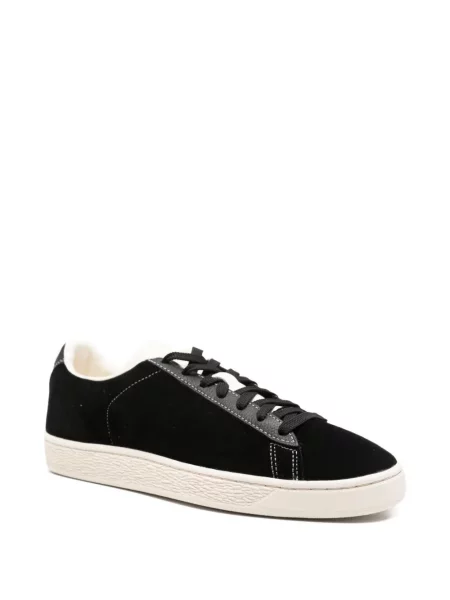 Велурени маратонки Puma Suede с автограф черно