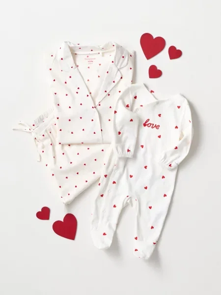 Двокомплектна піжама з домішкою кремовий