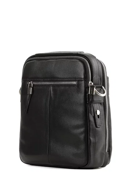 Кожаная сумка через плечо Leberdes черная