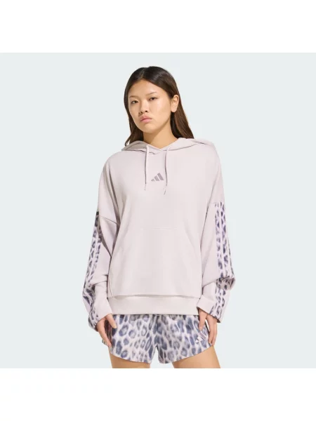 Bluza z kapturem Adidas fioletowa
