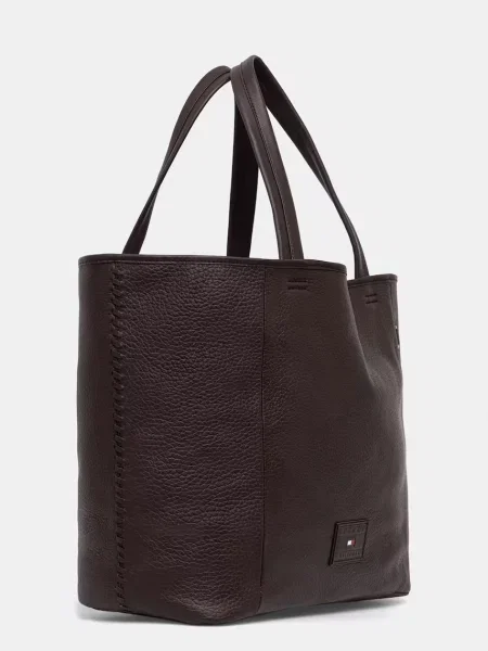 Tommy Hilfiger torba usnjena rjava