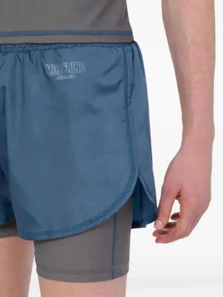 Pantaloni scurți Moschino cu imagine albastru