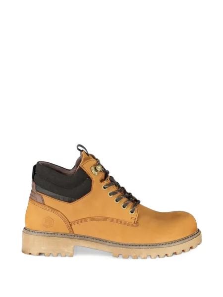 Botine Lumberjack cu șireturi din piele maro