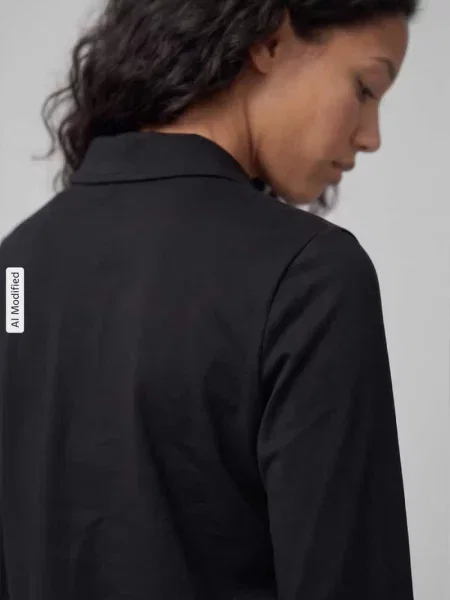 Bluzka z długim rękawem o kroju relaxed fit z mieszanka bawełny S.oliver Red Label czarna