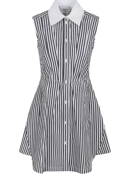 Sukienka Sportmax w paski garniturowa czarna