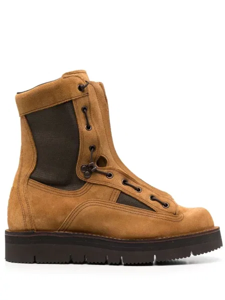 Botine White Mountaineering din piele de căprioară alb