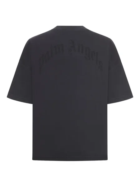 Тениска Palm Angels бродирана черно