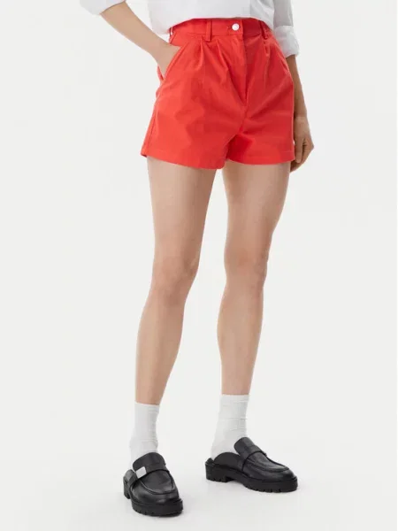 Tommy Jeans Šortky z materiálu Claire oranžová