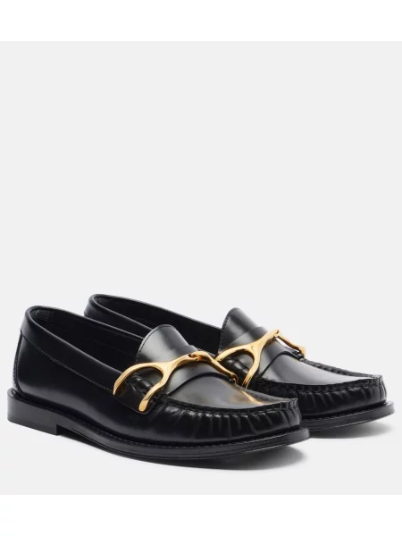 Pantofi loafer Mcqueen din piele negru