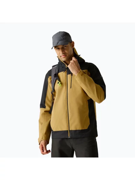 Geacă de ploaie pentru bărbați REGATTA Highton Stretch IV wood brown/black negru