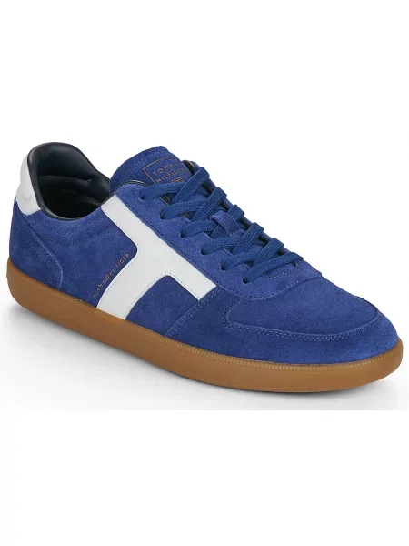 Pantofi Tommy Hilfiger din piele de căprioară albastru