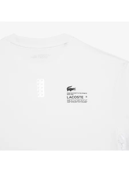Lacoste T-Shirt Sport Z Okrągłym Dekoltem Slim Fit biały