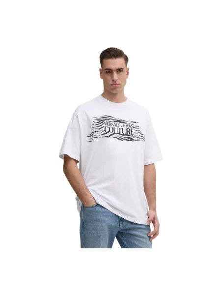 Koszulka Versace Jeans Couture z logo biała