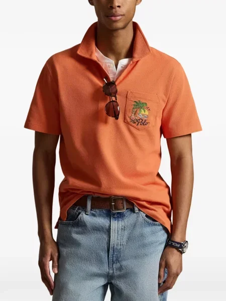 Cu centură tricou polo Polo Ralph Lauren cu dungi fără mâneci galben